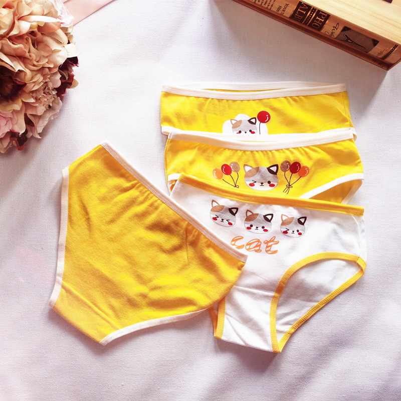 Quần Lót Boxer Vải Cotton In Hoạt Hình Dễ Thương Cho Bé Gái