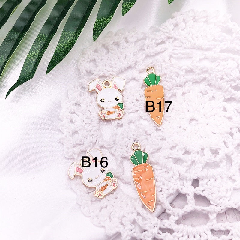 Charm kim loại cà rốt và thỏ