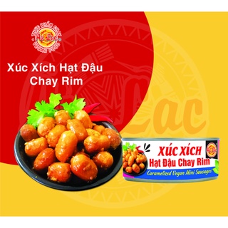Xúc xích hạt đậu rim chay Âu Lạc dùng ăn chay ăn lạc thuần chay