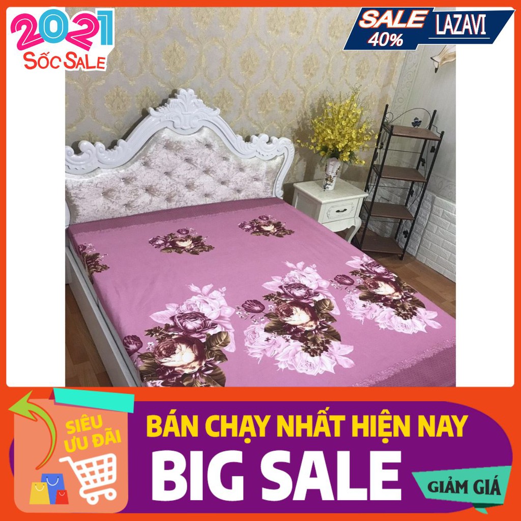 Sale ga chống thấm cotton hoa văn giường 1m