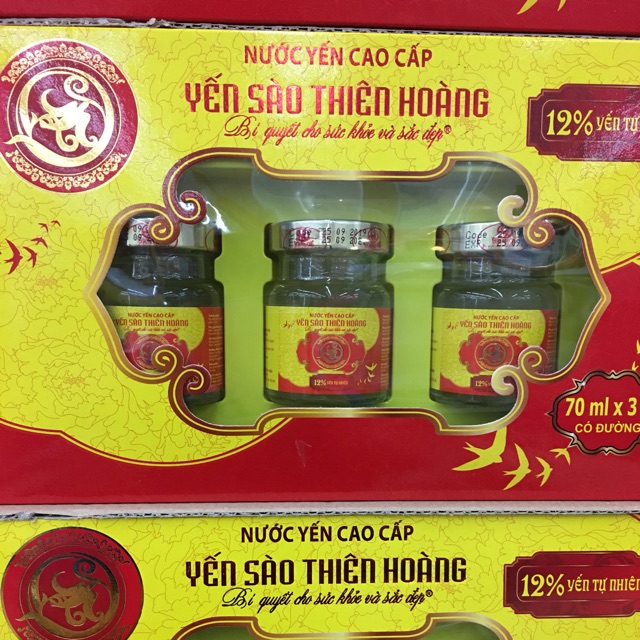 Combo 3Nước yến Thiên Hoàng 12%yến lốc 3x70ml