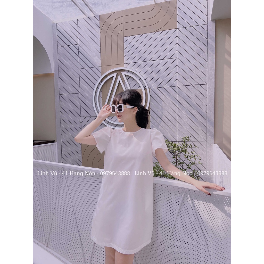 Đầm Suông Nữ Trắng Tay Bồng Điệu Ruffle Sleeves Dress - LL028 | BigBuy360 - bigbuy360.vn