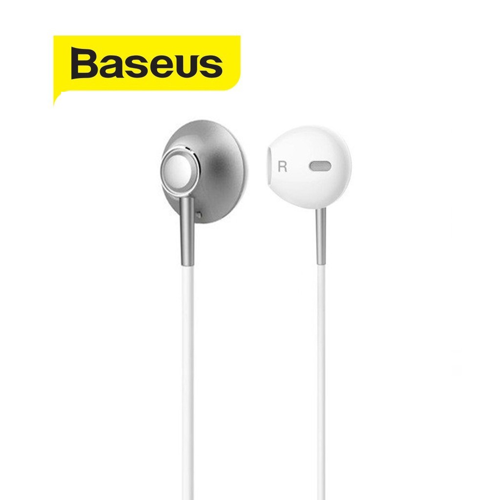 Tai nghe nhét tai jack 3.5mm Baseus Encok H06 dài 1.2M dây TPE vải cho Smartphone