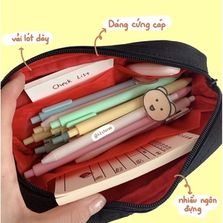 Hộp bút đen gấu nâu