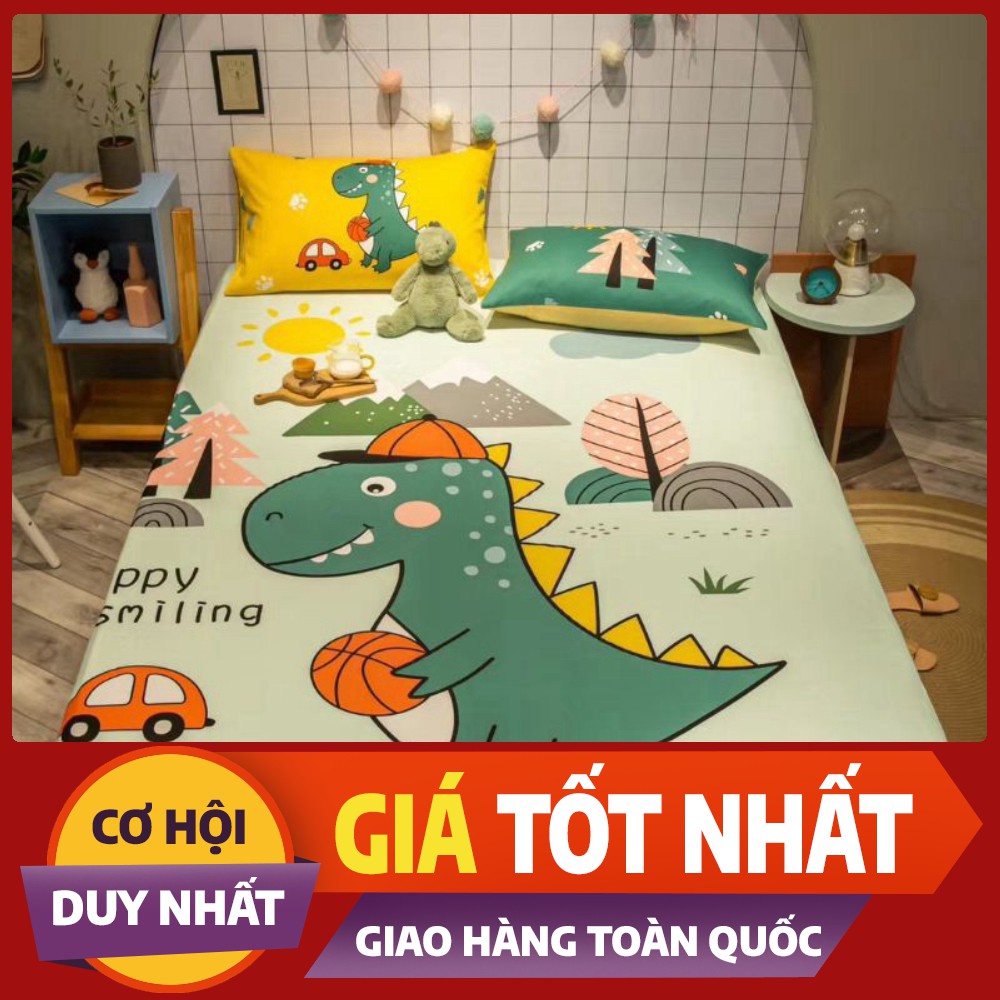 Bộ ga gối cotton 100% mềm mịn, thoáng mát, không xù, không phai