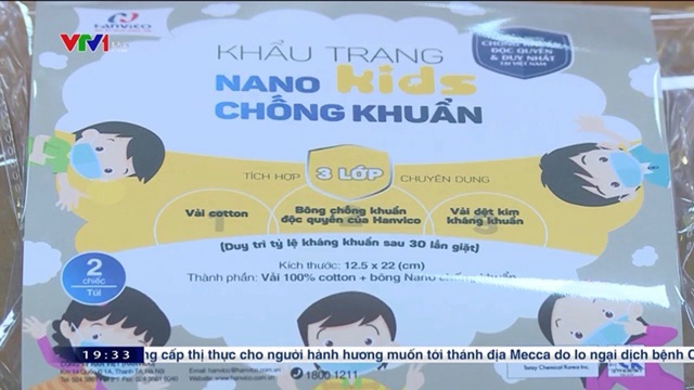 Khẩu trang kháng khuẩn Nano Silver Hanvic- hàng việt nam -Túi 2 cái ( có lẻ 1 cái )-9001556 - giao màu bất kì