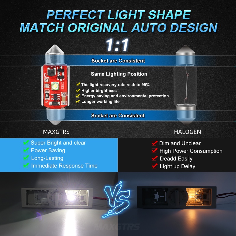 Chip Đèn LED C5W 7W 12V Chuyên Dụng Cho Xe Hơi