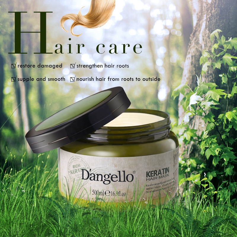 Kem ủ hấp tóc phục hồi siêu mượt Dangello Keratin Hair Mask 500ML