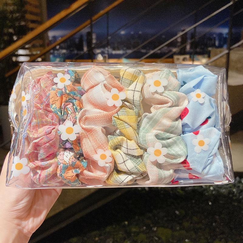 Set Scrunchies / Dây Buộc Tóc Nhiều Màu Sắc Phong Cách Hàn Quốc Thời Trang Cho Phái Nữ Dễ Thương
