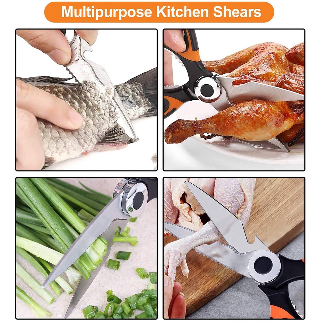 Kéo cắt rau củ quả/thực phẩm/thực phẩm chịu lực tốt nhiều màu sắc cho nhà bếp