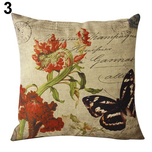 Vỏ áo gối họa tiết hoa kiểu cổ điển để trang trí nội thất