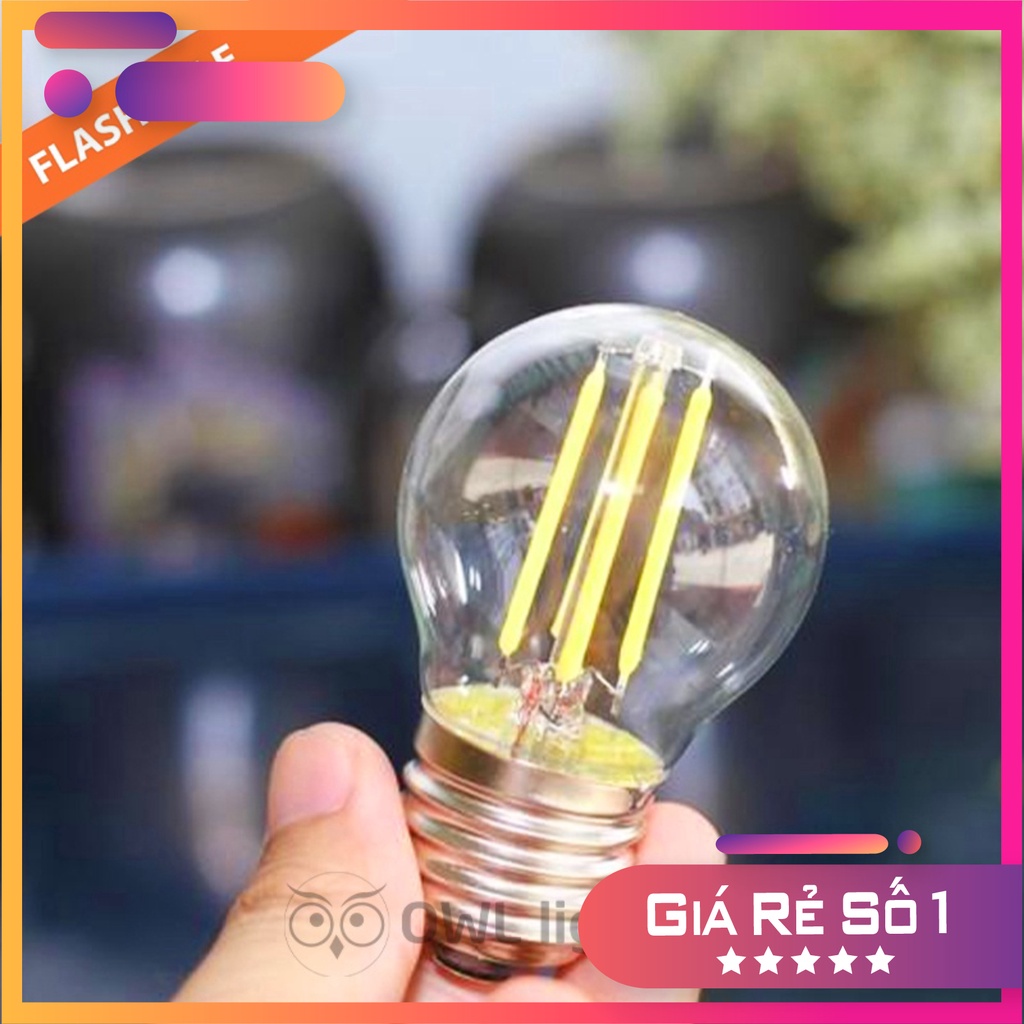 Bóng LED Edison G45 thuỷ tinh trong 4W trang trí đèn thả - OWL Lighting