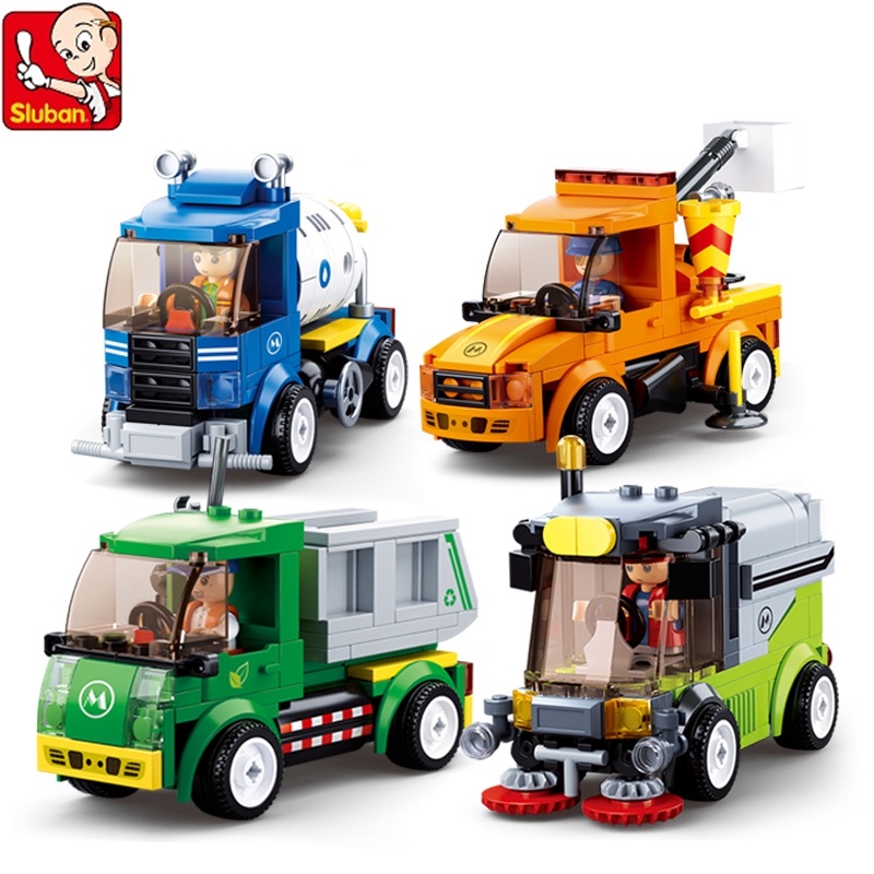 SLUBAN Đồ Chơi Lắp Ráp Lego Xe Tải Cho Bé