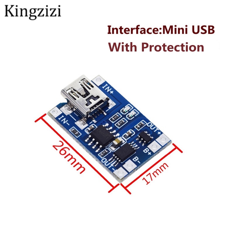 Mô Đun Sạc Pin Lithium Cổng Type-c/Micro/Mini USB 5V 1A 18650 TP4056 Với Chức Năng Bảo Vệ Kép 1A Li-ion