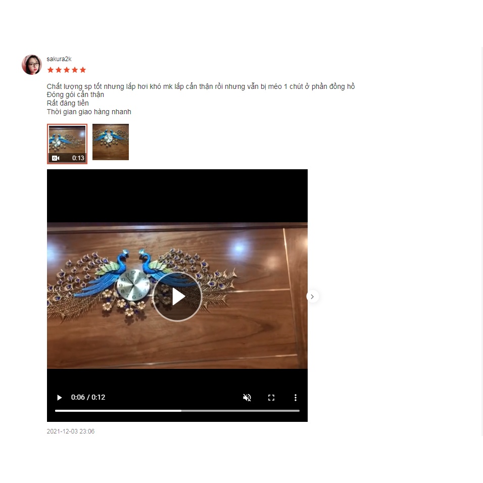 Đồng hồ treo tường con chim công phú quý K686 decor trang trí phòng khách kim trôi cao cấp cỡ lớn KOKA