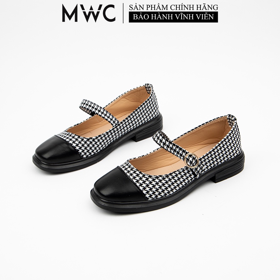 Giày MWC 2254 - Giày Búp Bê Đế Bằng Mũi Tròn Thanh Lịch