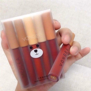 Set son kem lì 5 cây hình gấu muge leen