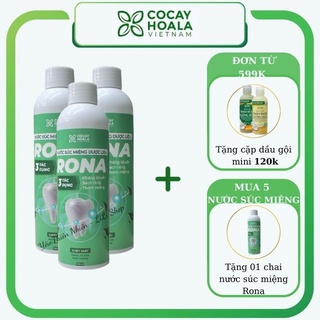 Nước súc miệng thảo dược diệt khuẩn Rona. Giảm hôi, thơm miệng Cỏ Cây Hoa Lá 180ml/chai