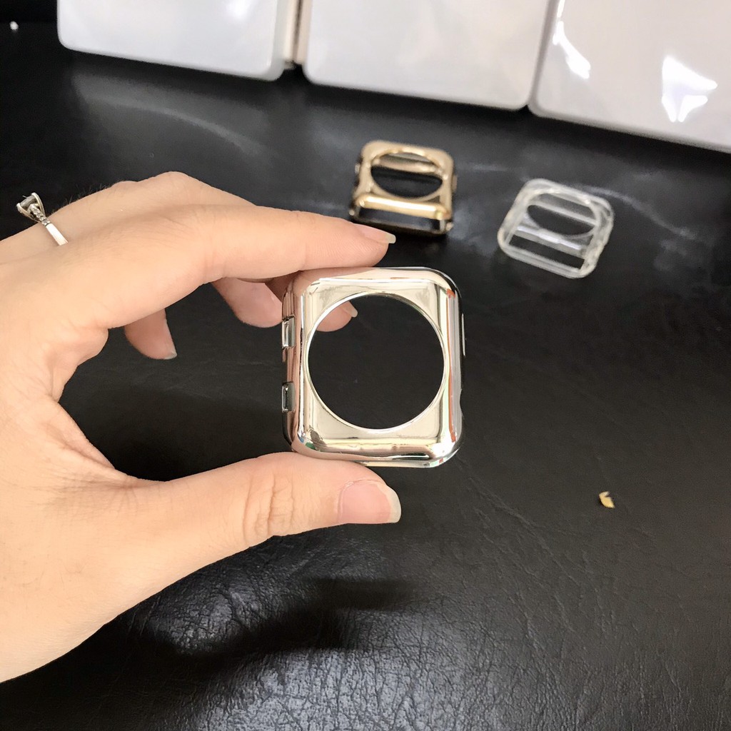 Ốp Apple Watch Silicone Viền Bóng Mềm Mại Thời Trang