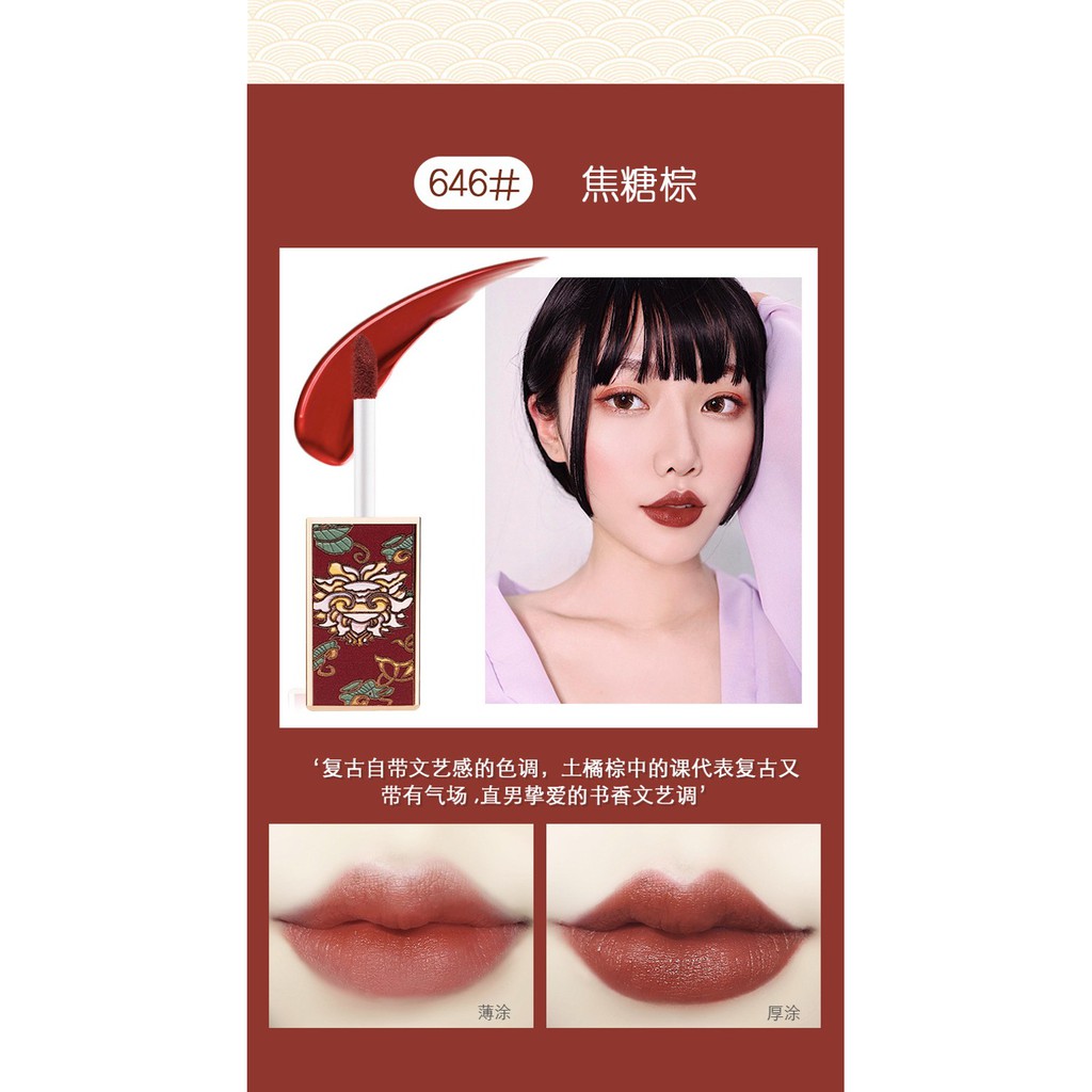 Set 5 Son Kem Hoàng Cung WodWod Dan Lip Jade Face Water Mist Lip Glaze W733