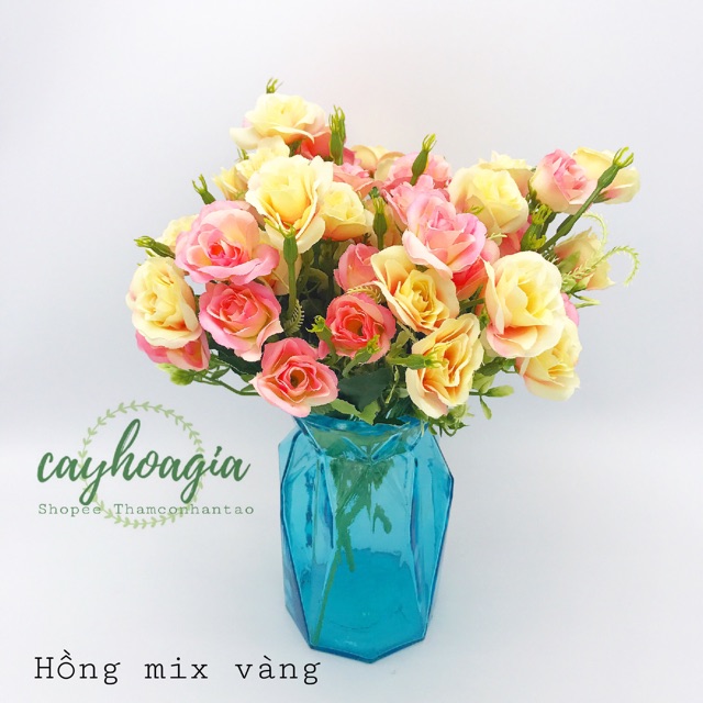 Hoa Giả - Chùm hồng Peace 10 bông