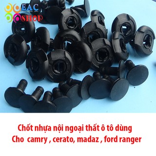 CHỐT NHỰA Ô TÔ, LỞ NHỰA Ô TÔ , VÍT NHỰA Ô TÔ, ỐC NHỰA , ỐC NHỰA NỘI, NGOẠI THẤT MÃ SỐ : 1015  BỘ 20 CÁI MÀU ĐEN