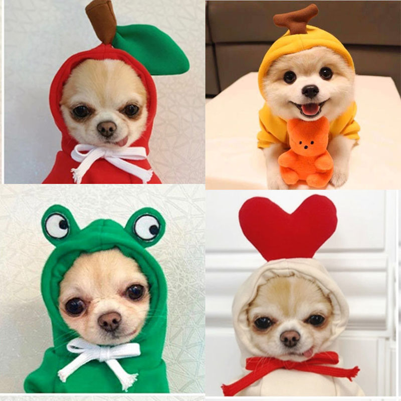 New Halloween Dress Up Creative Pet Clothing Fruit Shape Dog Cat Sweater Autumn and Winter Soft and Comfortable Warm Fashion