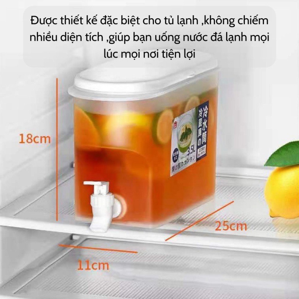 Bình Đựng Nước, Hộp Đựng Nước Có Vòi Chuyên Dụng Để Tủ Lạnh Siêu Tiện Lợi