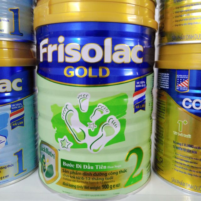 Sữa Frisolac số 2 lon 900g, cho bé từ 6 - 12 tháng tuổi