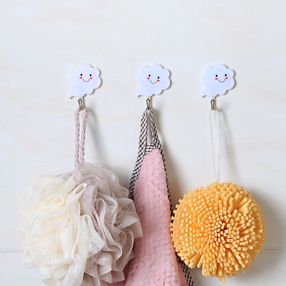 Set 3 móc treo đồ dán tường hình đám mây hoạt hình sáng tạo