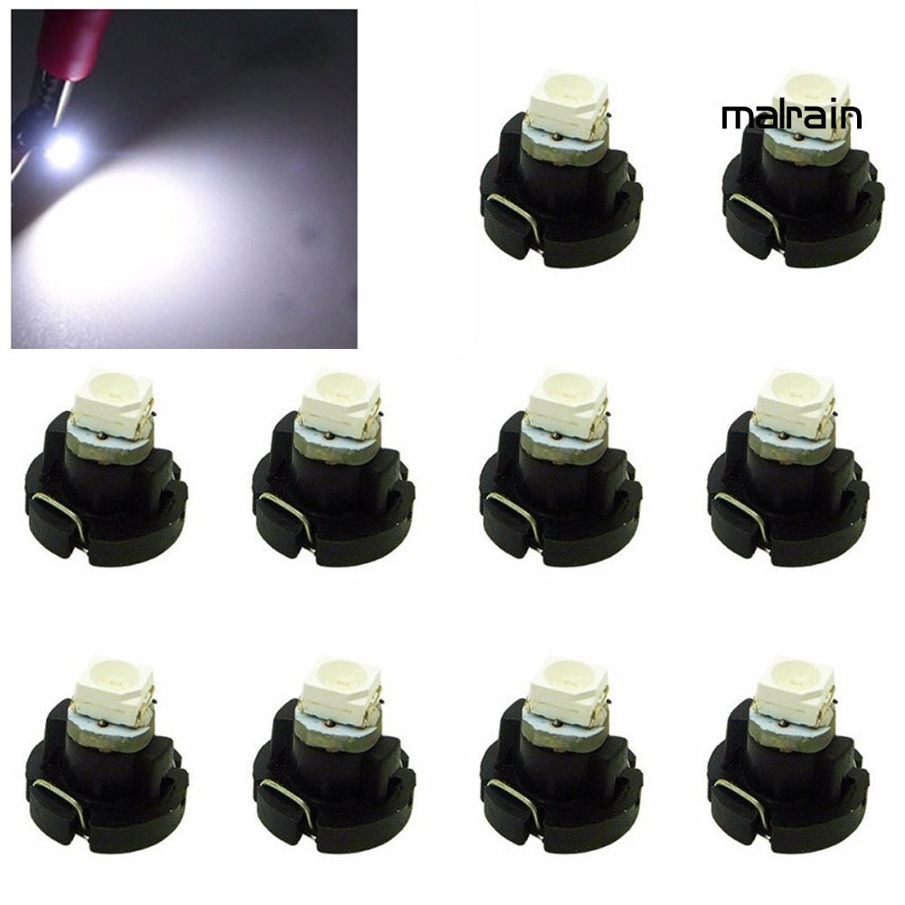 Set 10 Đèn LED 12V T3 3528 SMD Gắn Bảng Đồng Hồ Xe Hơi