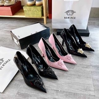 Giày cao gót versace da bóng mới nhất 2022