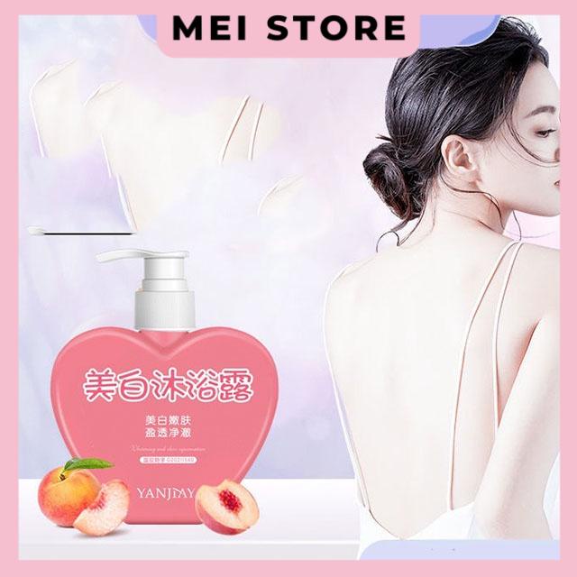 Sữa Tắm Hồng Yanjiayi Dưỡng Ẩm Làm Trắng Da Hương Thơm Tươi Mới Cho Nữ