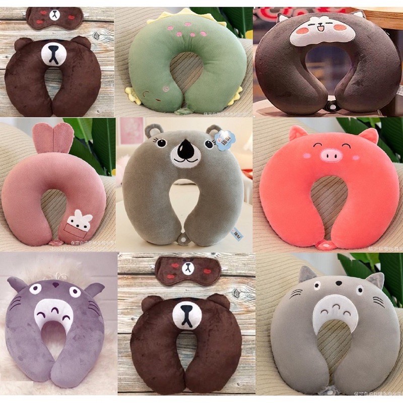 SALE gối kê cổ chữ U, gối chữ U văn phòng có nút bấm loại 1  bao giá toàn thị trường