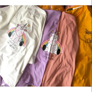Áo thun tay lỡ《hình thật》unisex in kì lân Unicorn🦄🦄🦄