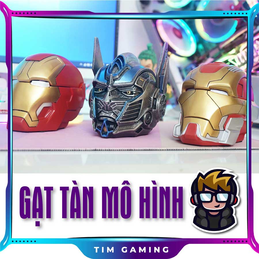 Gạt tàn mô hình nhân vật IronMan - Optimus dùng để trang trí góc Gaming