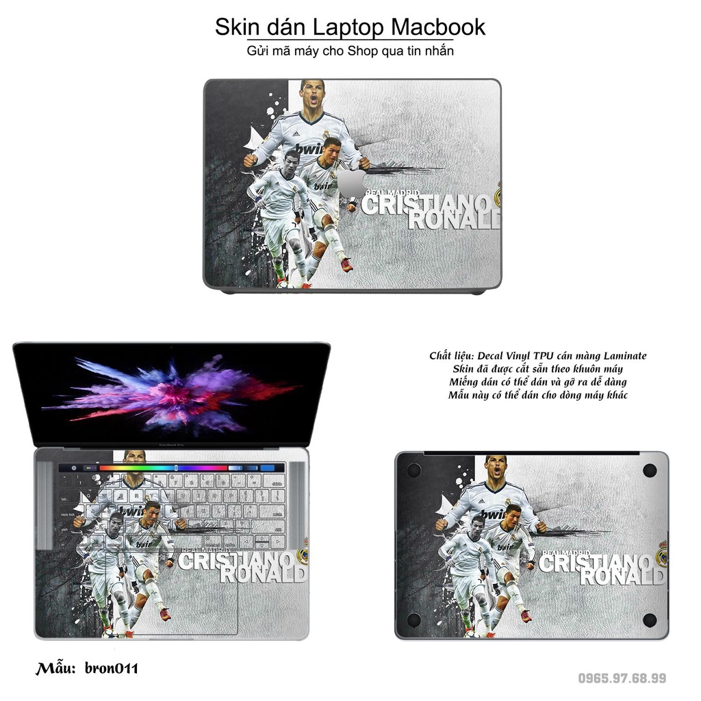 Skin dán Macbook mẫu Ronando (đã cắt sẵn, inbox mã máy cho shop)