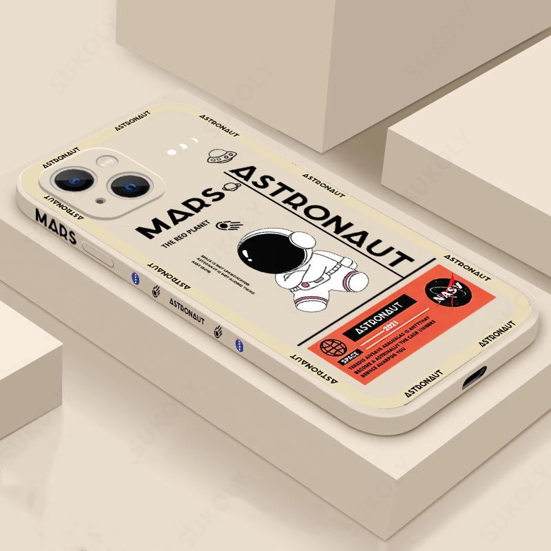 Ốp Điện Thoại Silicon Dẻo Hình Phi Hành Gia Cho ốp lưng iPhone 13 Pro MAX 12 Pro MAX 11 Pro MAX X XS MAX XR 7 Plus 8 Plus 6 6s Plus