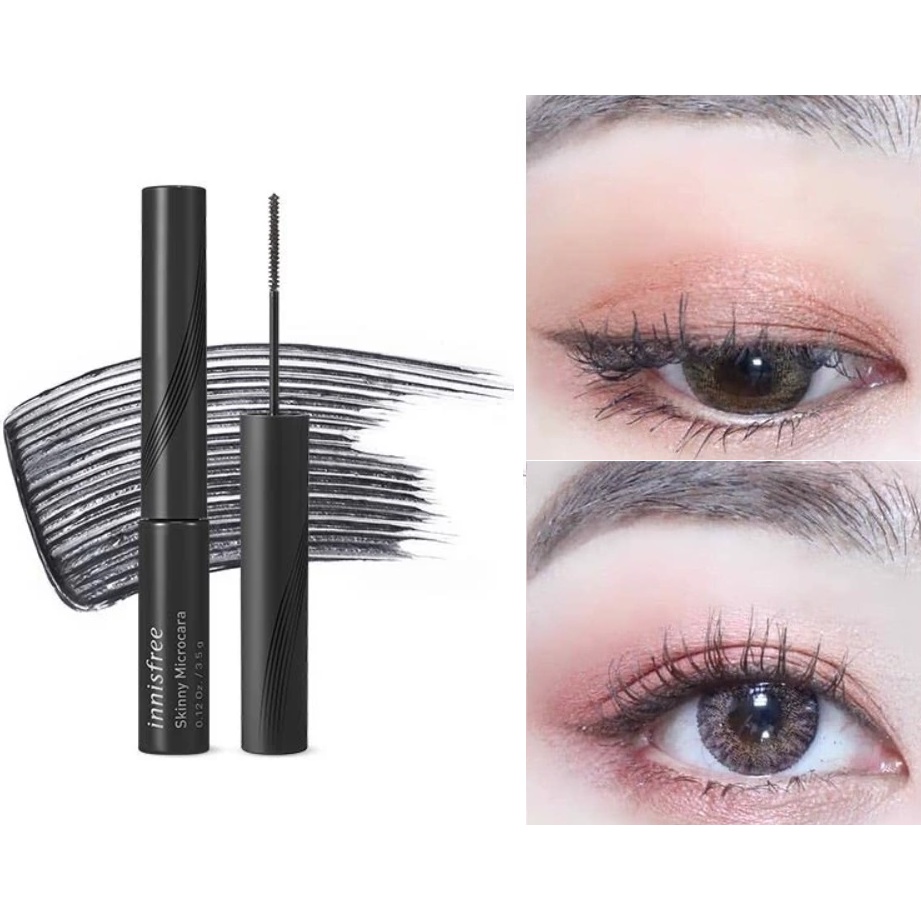 Mascara Innisfree Skinny Microcara Zero Siêu Mảnh Chống Trôi màu đen