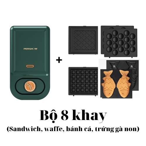 Máy Làm Bánh Mini Đa Năng/Nướng Bánh Mì Sandwich PERSHOW Vô Cùng Tiện Lợi Hấp Dẫn