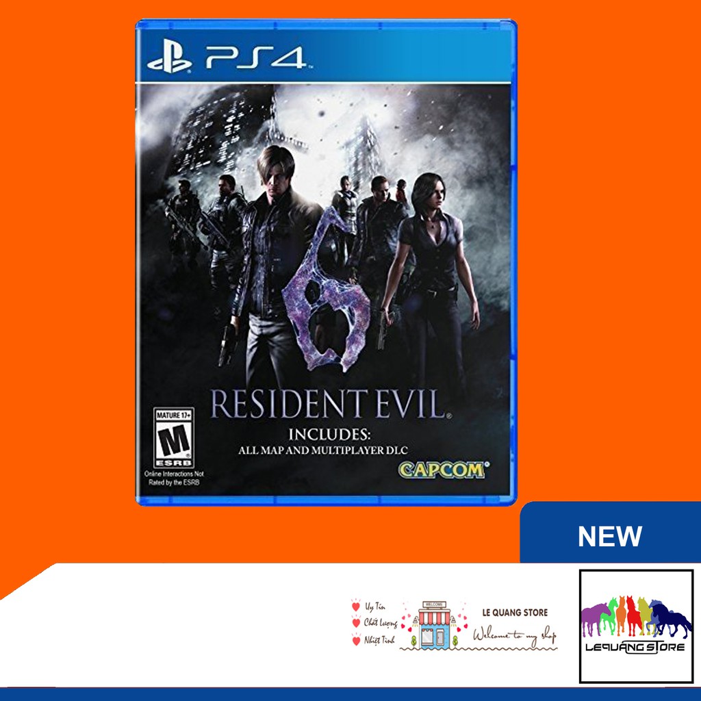 Đĩa game PS4: Resident Evil 6