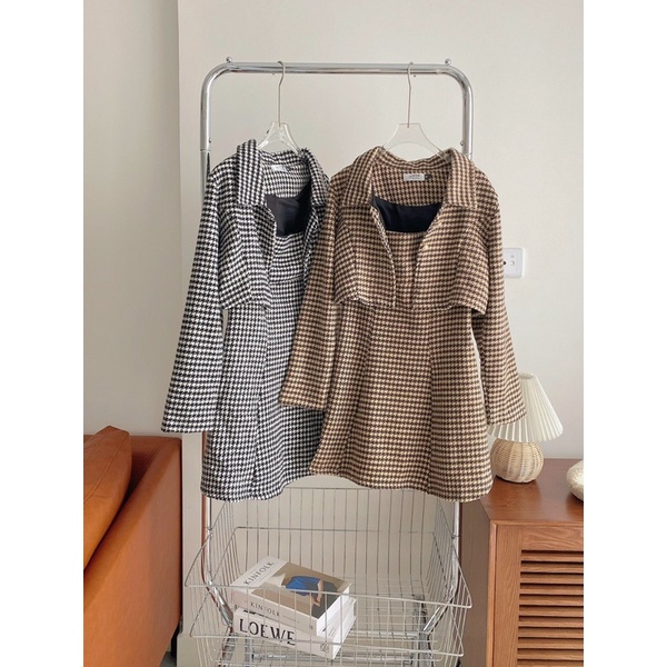 Set váy mix vest dạ