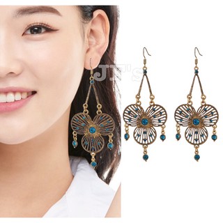 16H09 Hoa tai nữ kiểu thả phong cách bohemian, bông tai thời trang nữ JF's