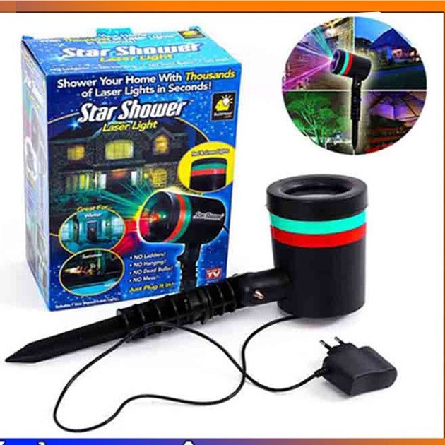 Đèn trang trí chiếu sao ngoài trời laser star shower trang trí