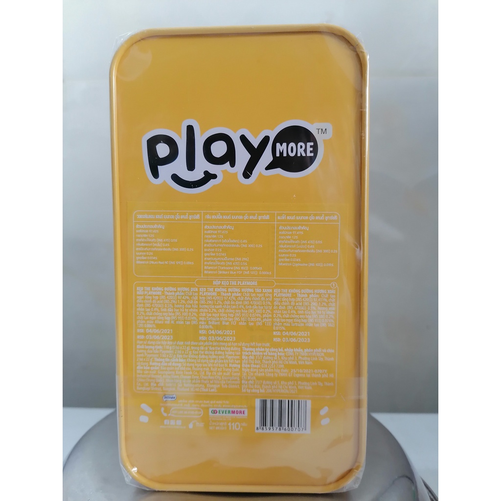 [HỘP VÀNG 110g] KẸO THE KHÔNG ĐƯỜNG HƯƠNG TRÁI CÂY [China] PLAYMORE Cooling Candy