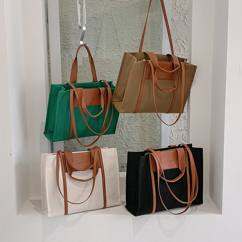 Túi Xách Tote Cỡ Lớn Phong Cách Retro Thời Trang