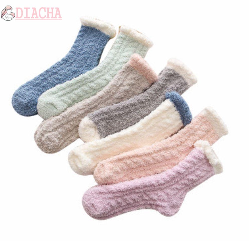 Vớ nhung san hô dày giữ ấm mùa đông nhiều màu sắc tùy chọn dành cho nam và nữ