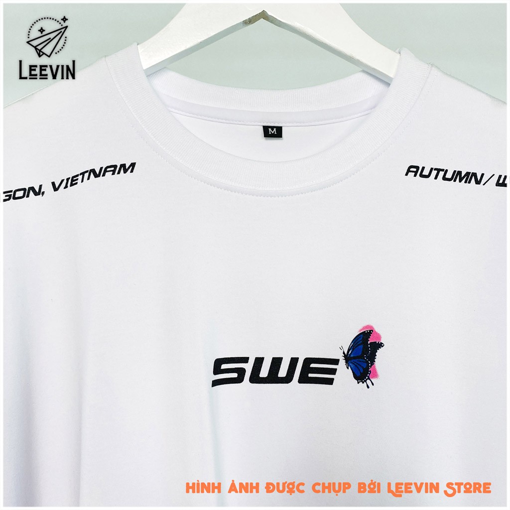  Áo Thun SWE BƯỚM BUTTERFLY Uniex Nam Nữ Form Rộng Tay Lỡ - Leevin Store