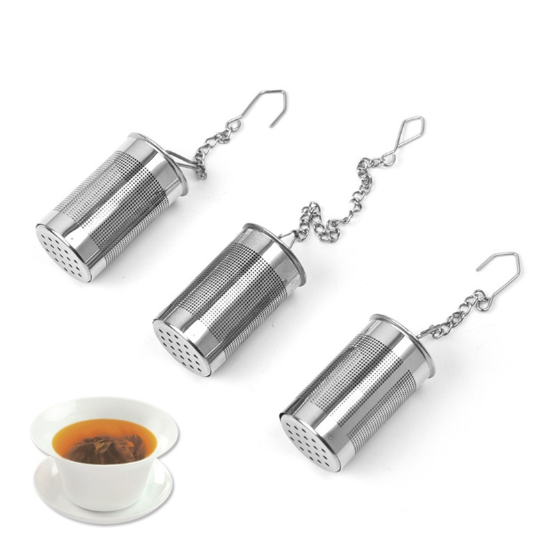 Dụng cụ lọc trà hình trụ bằng thép không gỉ đa năng cho gia đình