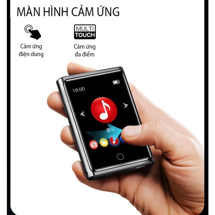 [Mã ELHACE giảm 4% đơn 300K] Máy Nghe Nhạc MP3 Màn Hình Cảm Ứng Bluetooth Ruizu M2 Bộ Nhớ Trong 8GB - Hàng Chính Hãng